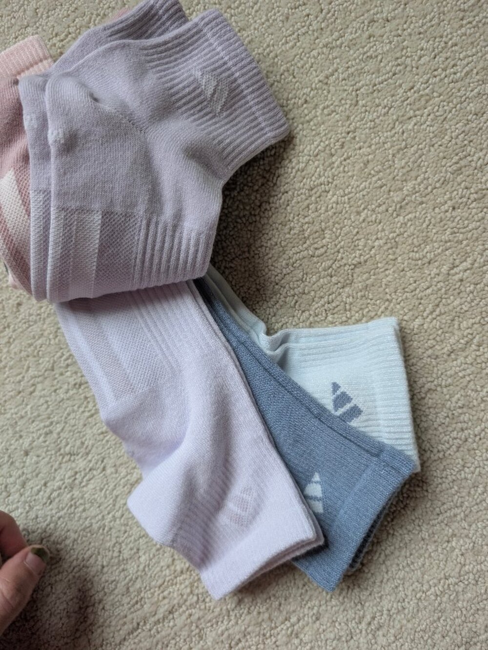 NEW ADIDAS Women's size 5-10 Superlite Quarter Socks 6-Pack ClimaCool NWT pink - Picture 5 of 10
